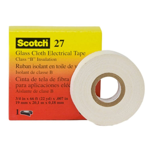 3M 27 Glass Cloth Electrical Tape; 3/4 in x 66 ft