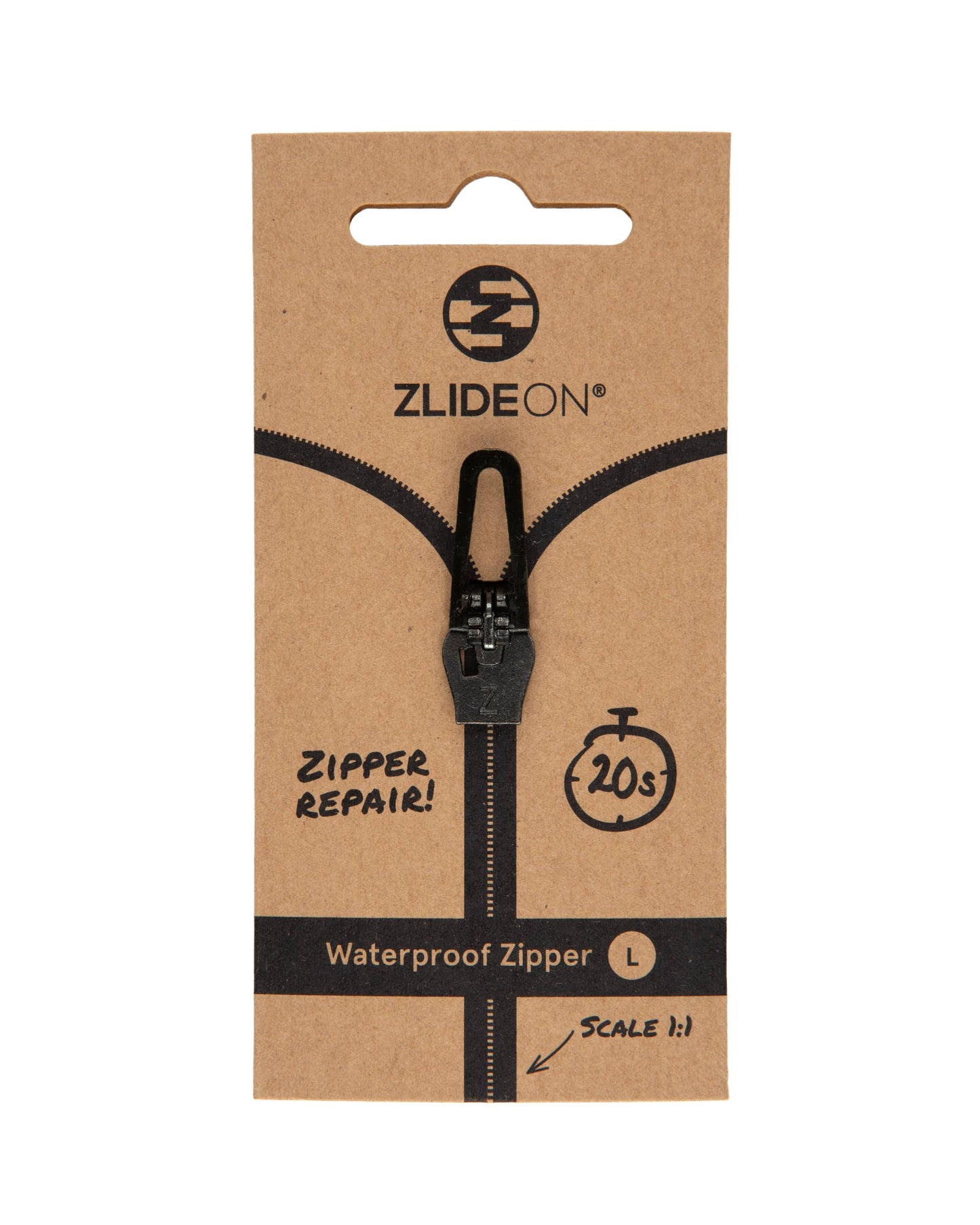 ZlideOn Waterproof Zipper Replacement Zipper (Metal Zipper L 5C2 Black)