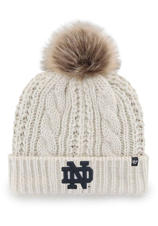 47 Womens Notre Dame Fighting Irish White Meeko Cuffed Knit Hat | Holiday Gift