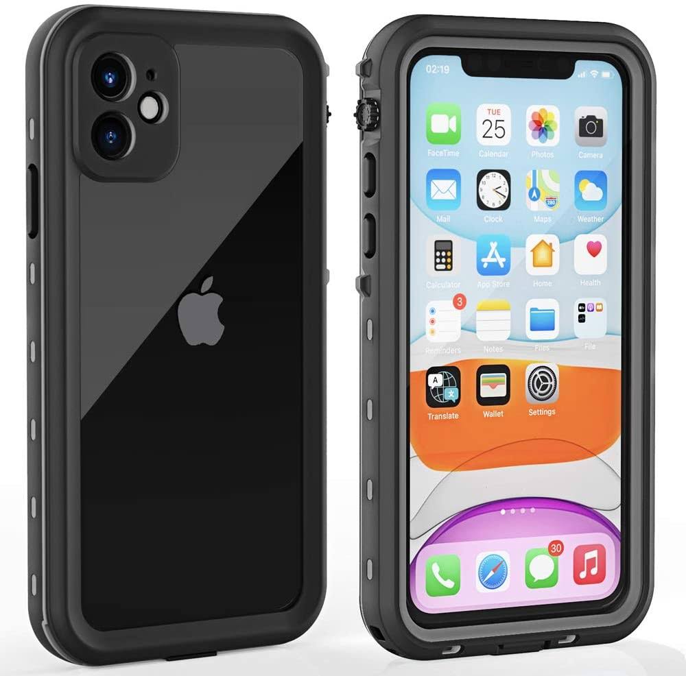 ZWWADR iPhone 11 Waterproof Case with Screen Protector Full Body Clear