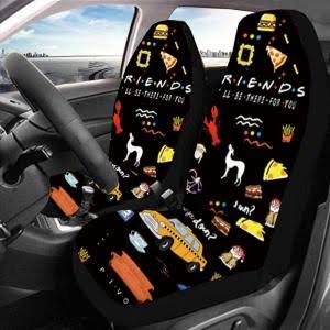 12pcs Friends Car Accessories Set,Friends TV Show Merchandise,Friends Car Seat Cover,Friends Steering Wheel Cover,Universal for Auto Truck Van SUV