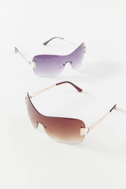 Womens Urban Outfitters Lindsay Oversized Shield Sunglasses