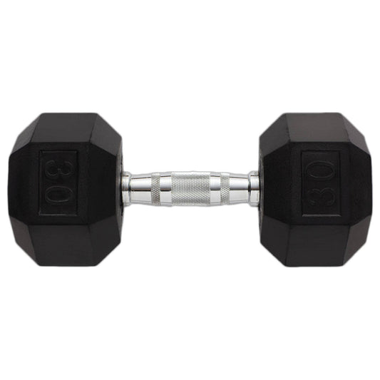 Weider 10 lb. Rubber Hex Dumbbell - White