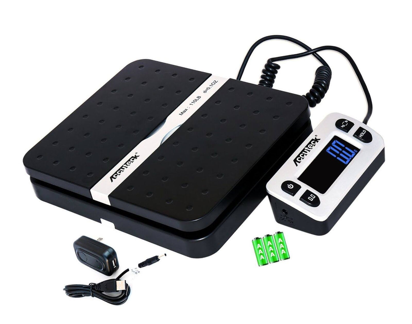 Accuteck ShipPro 110 lbs x 0.1 oz Digital Shipping Postal Scale, Black