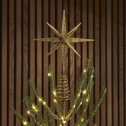 West Elm Kraft + Glitter Gem Starburst Tree Topper