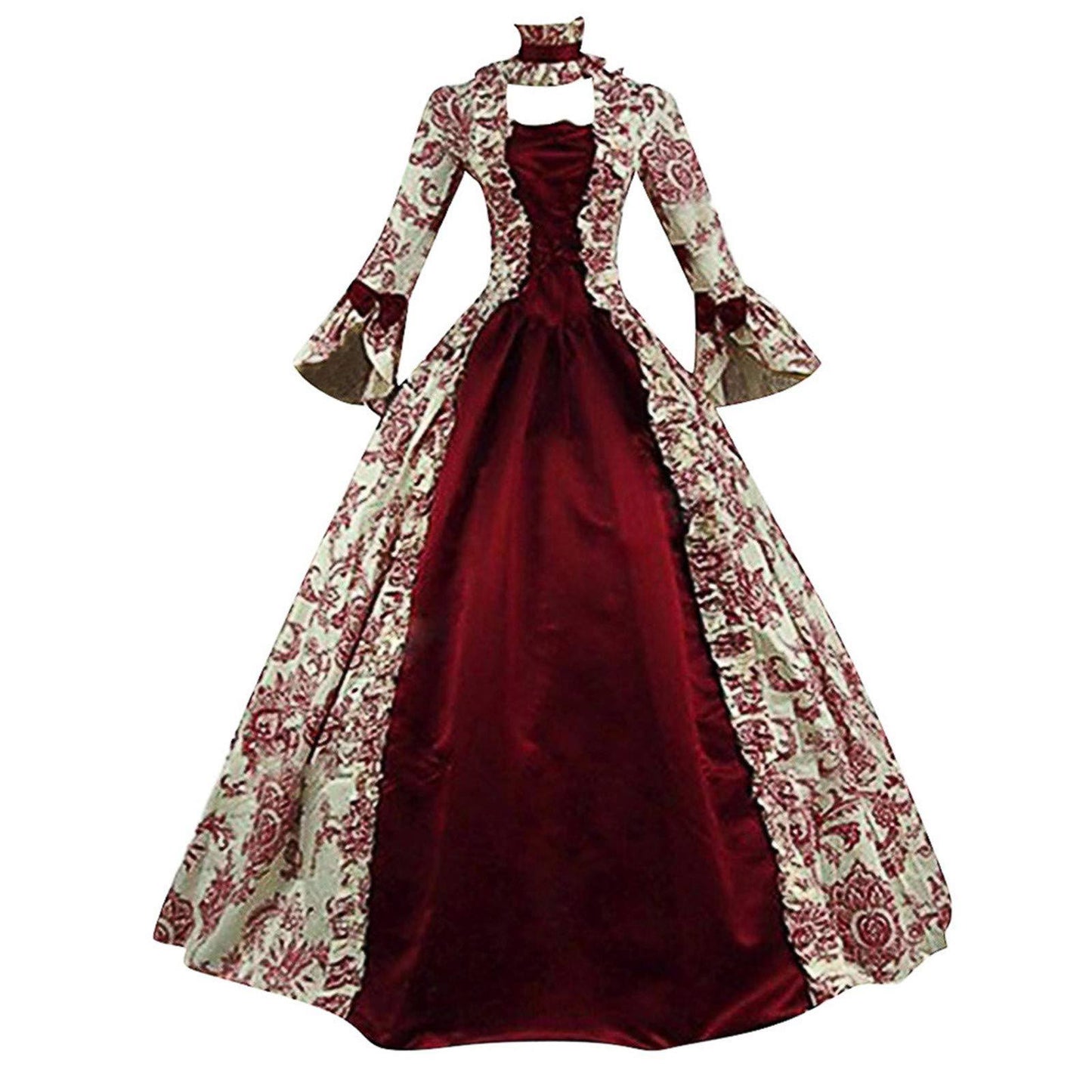 YSLMNOR Halloween Renissance Dresses Womens Dress Plus Size Medieval Ball Gowns Halloween Costumes for Women Victorian Dress