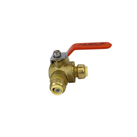 1/2 in. x 1/2 in. x 1/2 in. 3-Way Ball Valve with Push Connection