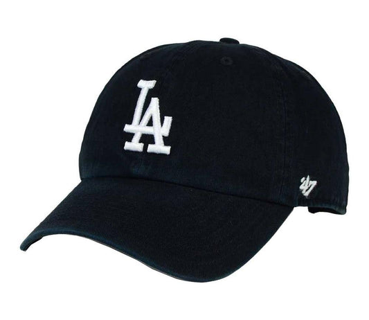 47 Brand Los Angeles Dodgers Adjustable Cleanup Hat - Black, White