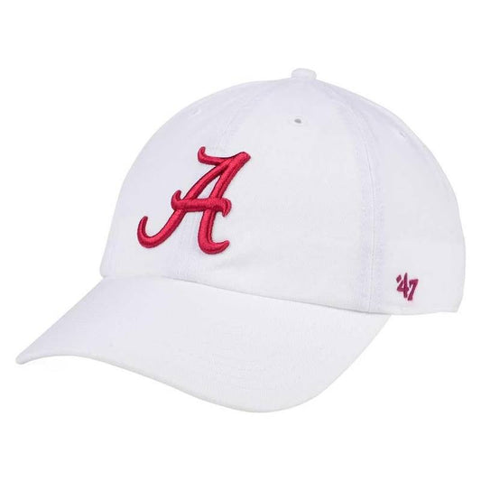 Alabama Crimson Tide 47 Clean Up Adjustable Hat - White