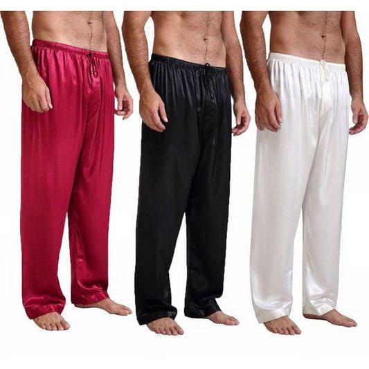 WISPR Mens Silk Satin Pajamas Pants Sleep Bottoms Nightwear Trousers