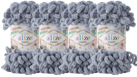 Alize Puffy Fine Color Baby Blanket Yarn Lot of 3skn 300gr 48yds 100% Micropolyester Soft Yarn Hand Knitting Yarn Super Chunky