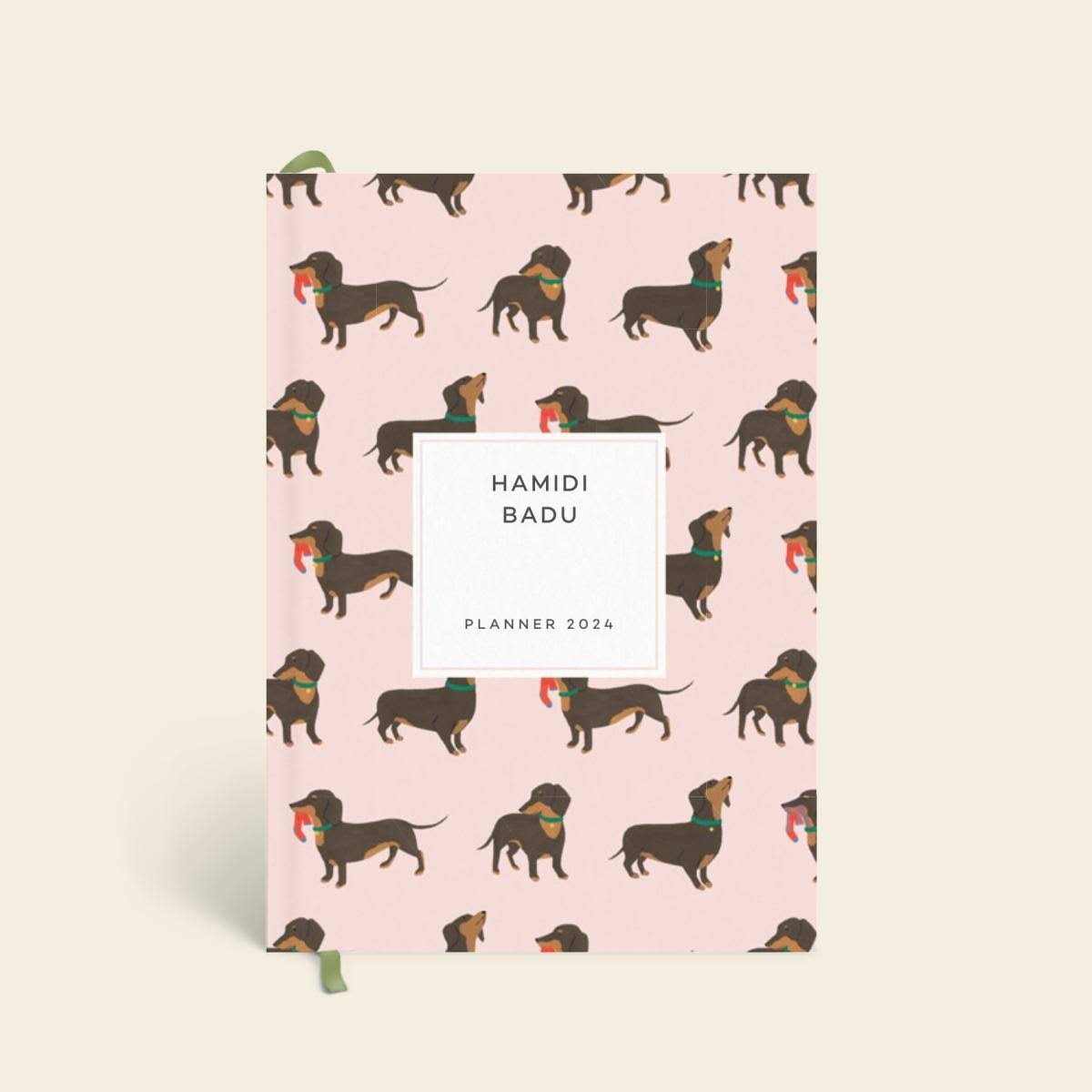 2024 Planner Dachshunds - Pink - Customized Planners