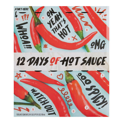 12 Days of Hot Sauce Variety Gift Set by World Market