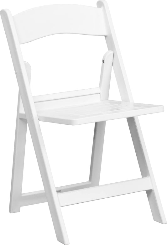 4 Pk. Hercules Series 1000 lb. Capacity Resin Folding Chair with Vinyl Padded Seat Flash Furniture White