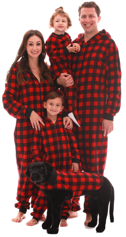 #followme Matching Adult Onesie for Family, Couples, Dog and Owner Buffalo Plaid