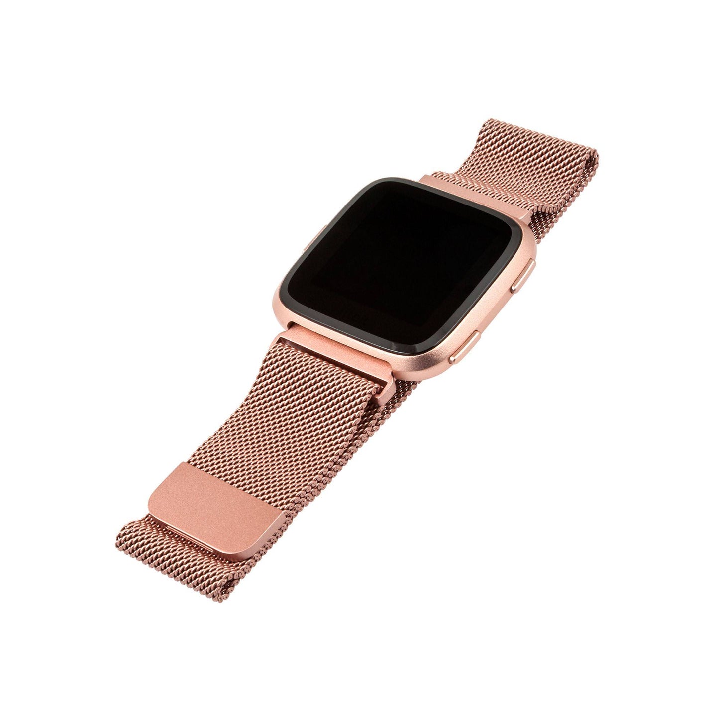 WITHit Stainless Steel Mesh Fitbit Versa Band, Rose Gold - Rose Gold