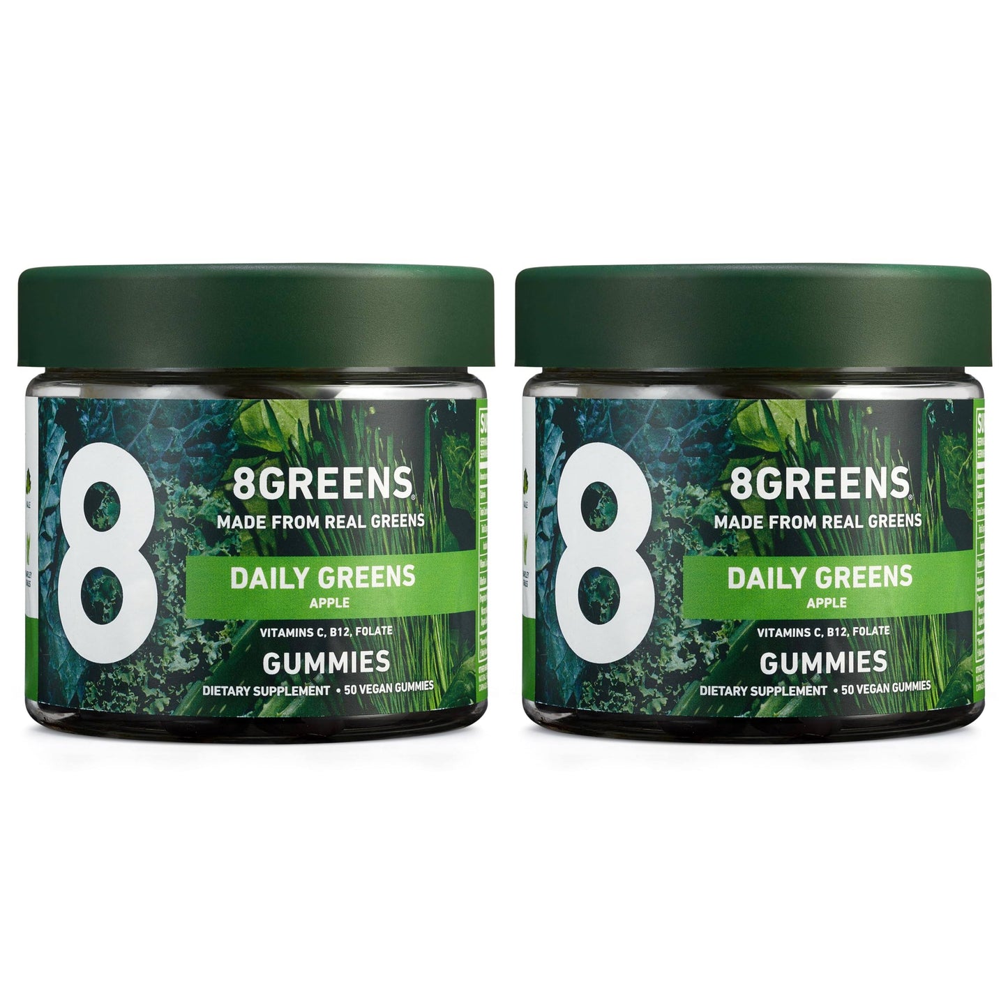 8Greens Daily Greens Vegan Gummies Dietary Supplement - Peach - 100ct