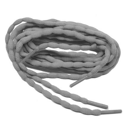 2 Pair 45 inch Smoke Grey Athletic OVAL-Bubbles Polyester Shoelaces, Gray