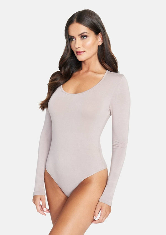 Alloy Basics – Tall Long Sleeve Bodysuit Chocolate / XXL