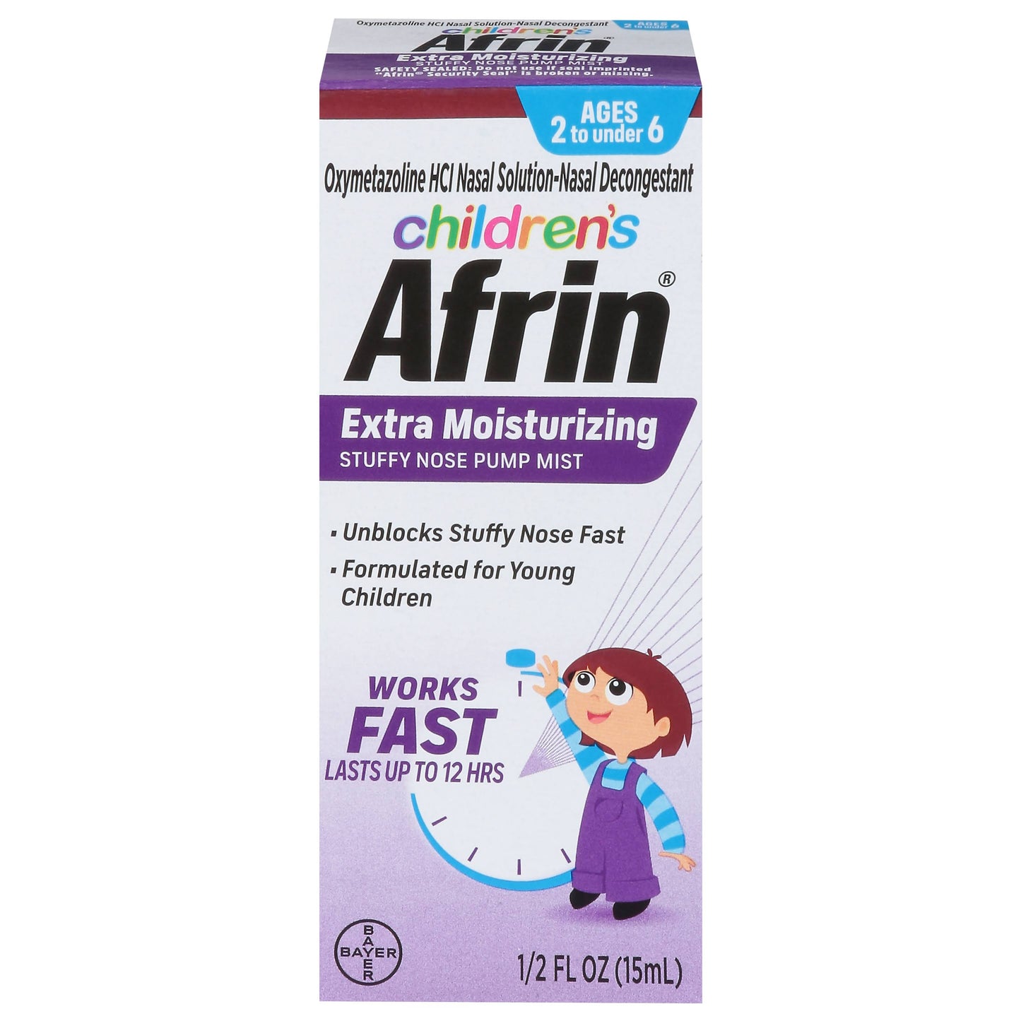 Afrin Childrens Extra Moisturizing Stuffy Nose Pump Mist