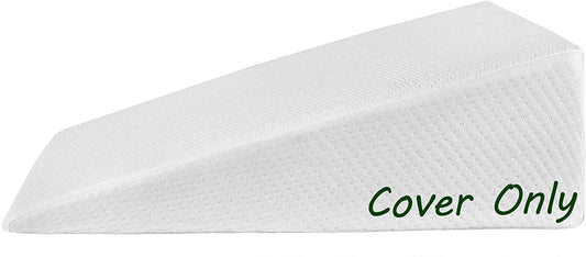 Abco Tech Bed Wedge Pillow Cover- Fits 7 inch Bed Wedge Pillow - Replacement Cover Only - Washable, Size: 22.4 x 22.4 x 7 in, White