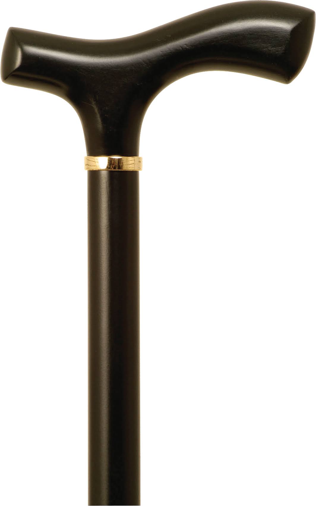 Alex Orthopedic Mens Fritz Handle Cane, Black Stain, 36 inch - 37 inch-1 Each