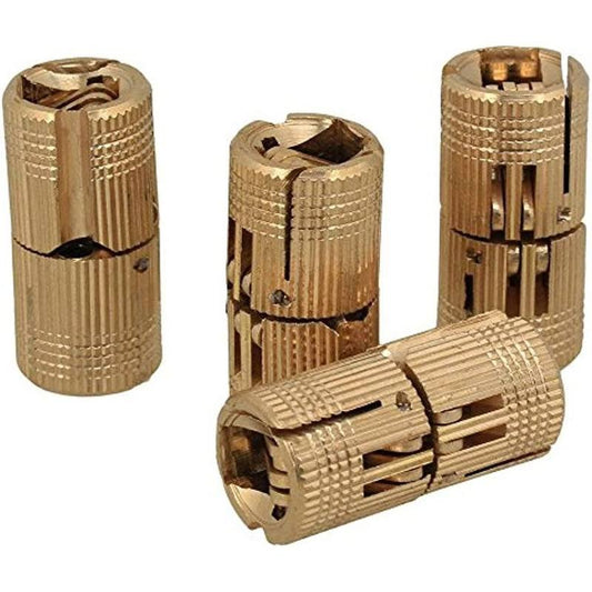 4pcs Hidden Invisible Concealed Copper Barrel Hinge 12mm for DIY Wooden Door (12mm)