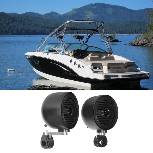 (2) Rockville MS40B 4 200 Watt Marine Wakeboard Tower Boat Speakers