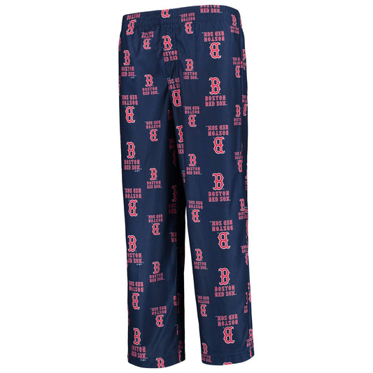 Youth Navy Boston Red Sox Team Color Printed Logo Pants Size: Large