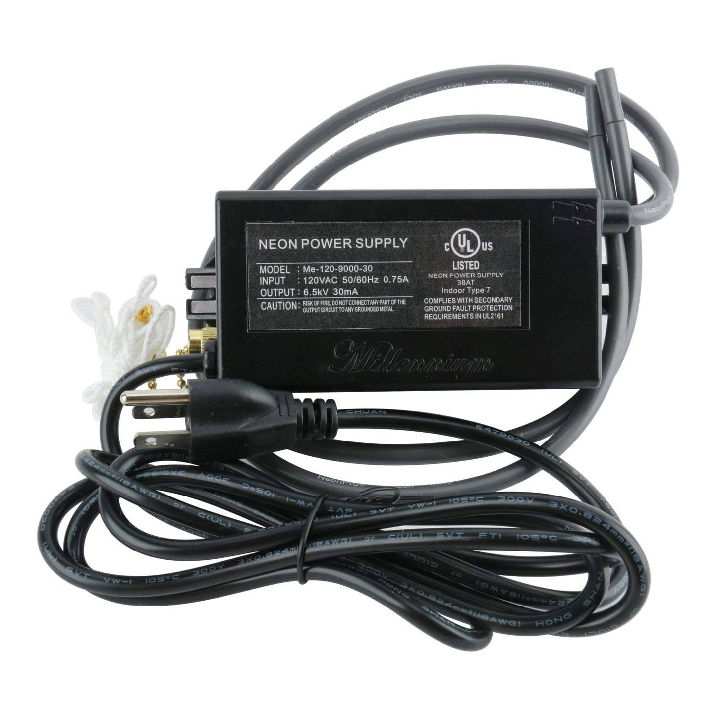 YaeCCC 6.5KV 30mA Neon Light Sign Power Supply Electronic Transformer 120VAC UL Listed, Black