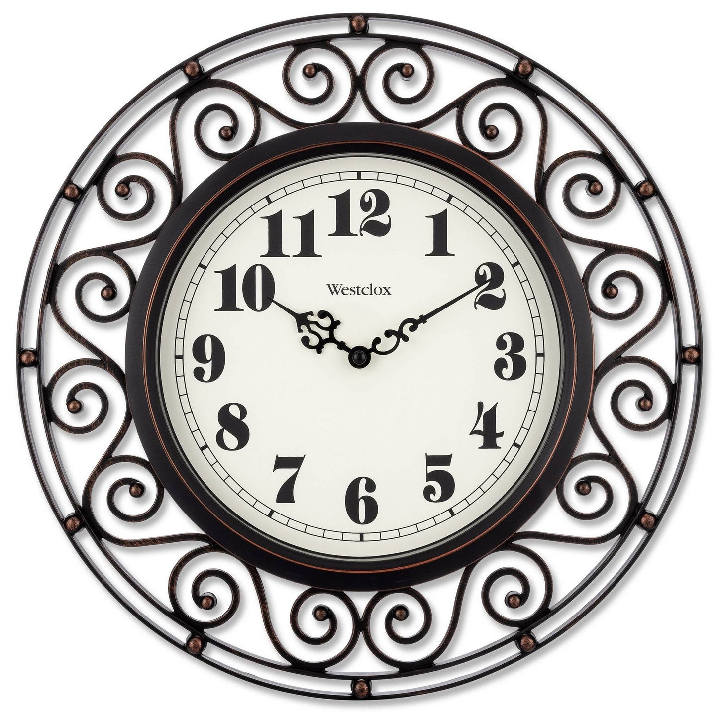 Westclox 12 Wrought Iron Detailed Wall Clock