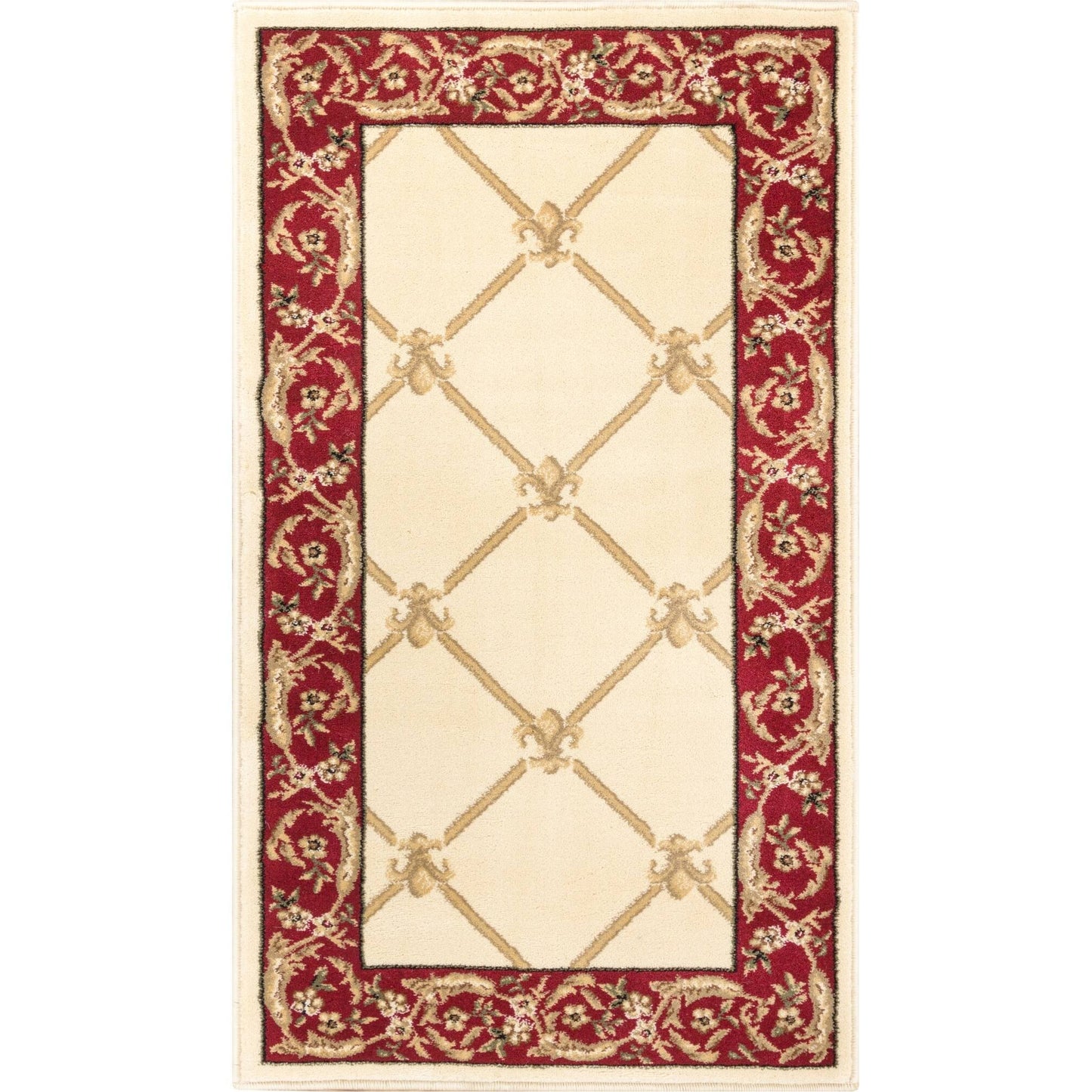 Well Woven Timeless Fleur De Lis Area Rug