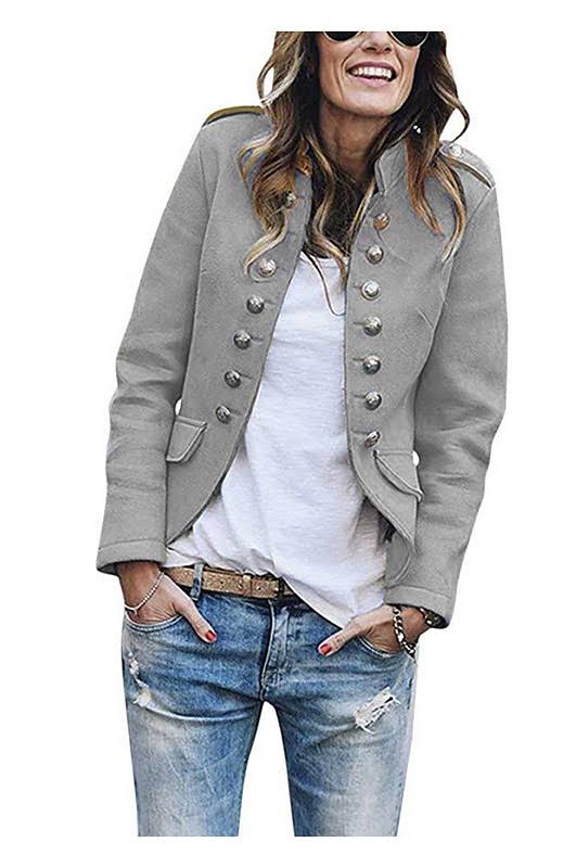 Womens Jacket Solid Color Modern Style Chic & Modern Long Sleeve Coat Fall Spring & Fall Shopping Regular Jacket