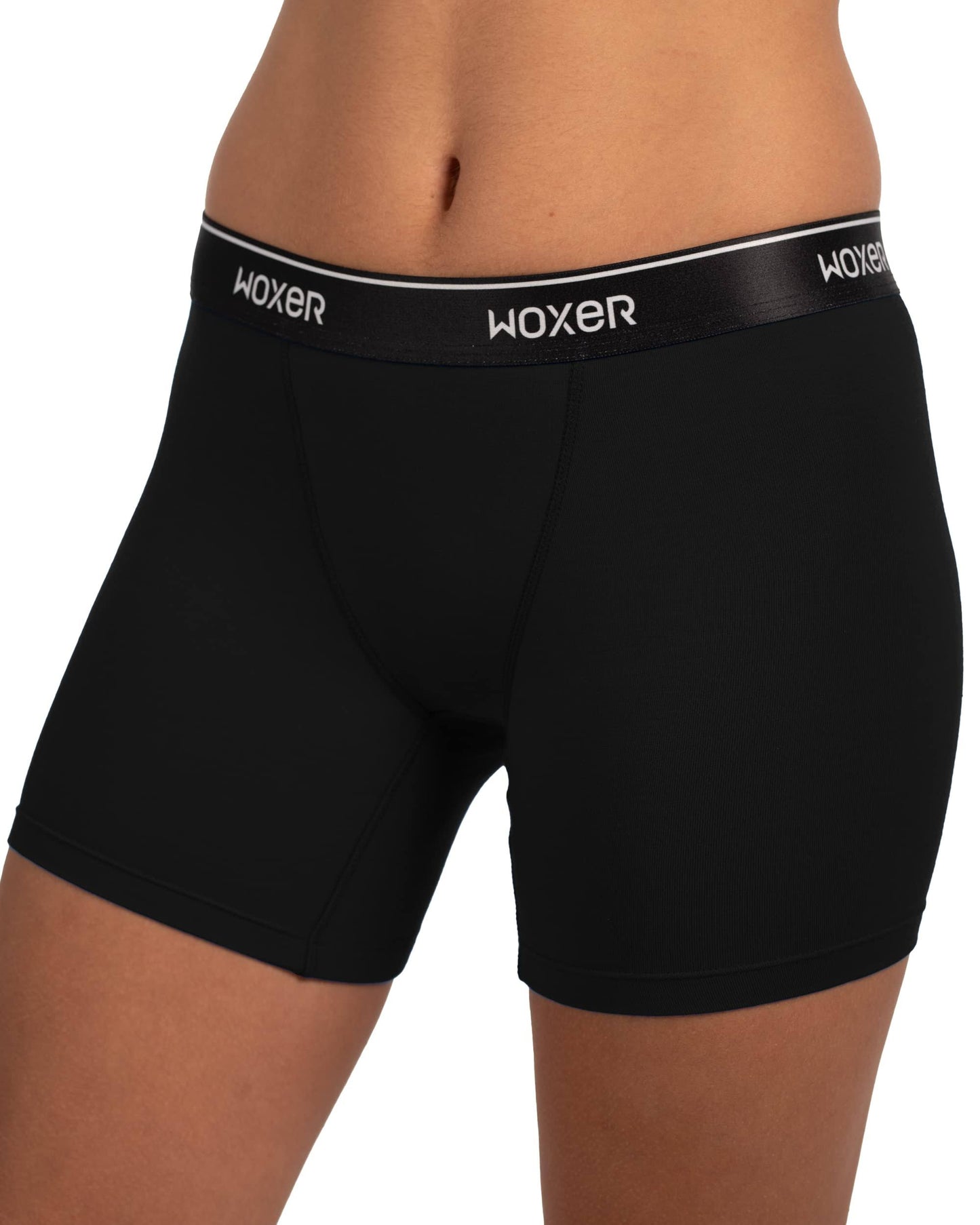 Woxer Womens Boxer Briefs Underwear, Star 3 Boyshorts Panties Soft Chafing-Free, No Roll Inseam