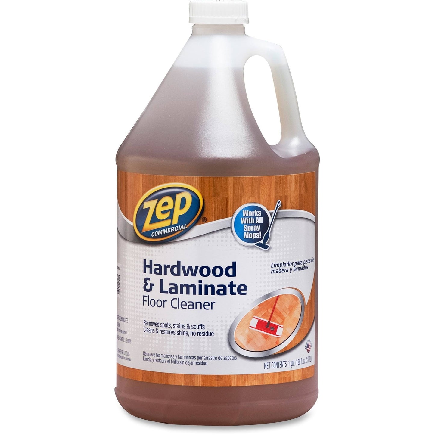 Zep Commercial Hardwood and Laminate Floor Cleaner, Professional Strength - 128 fl oz