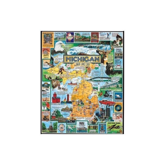 White Mountain Puzzles Best of Michigan - 1000 Piece Jigsaw Puzzle