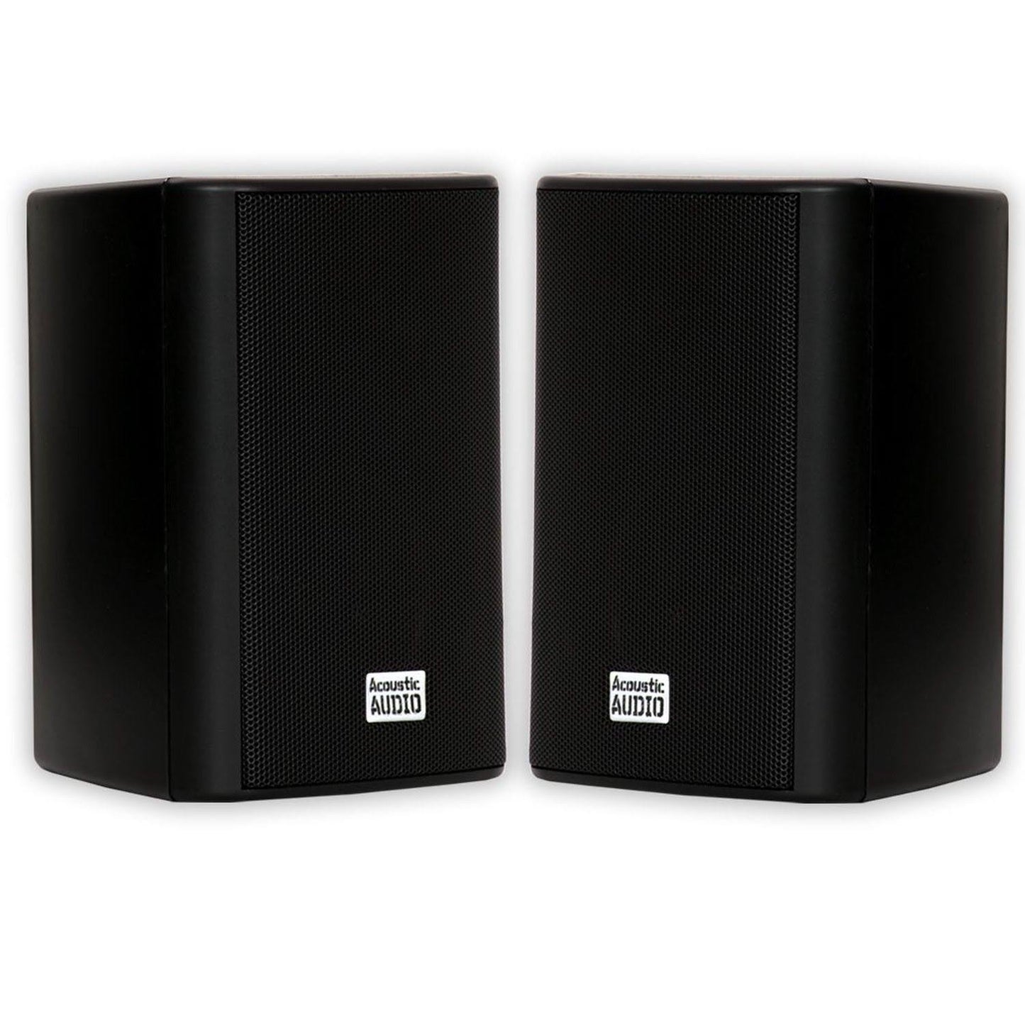 Acoustic Audio AA351B Indoor Outdoor 2 Way Black Speakers 1000 Watt 2 Pair Pack AA351B-2Pr