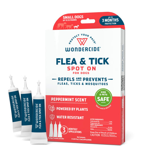 Wondercide Flea and Tick Spot on for Dogs, Peppermint / Small