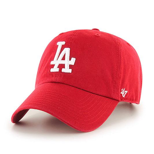 47 Los Angeles Dodgers Clean Up Dad Hat Baseball Cap - White on White