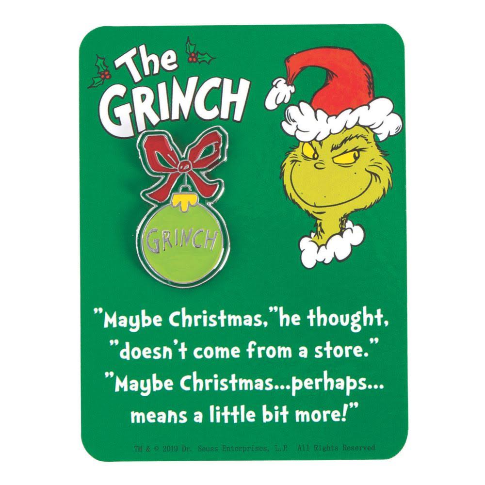 12 Pc 2 Dr. Seuss the Grinch Pins with Card