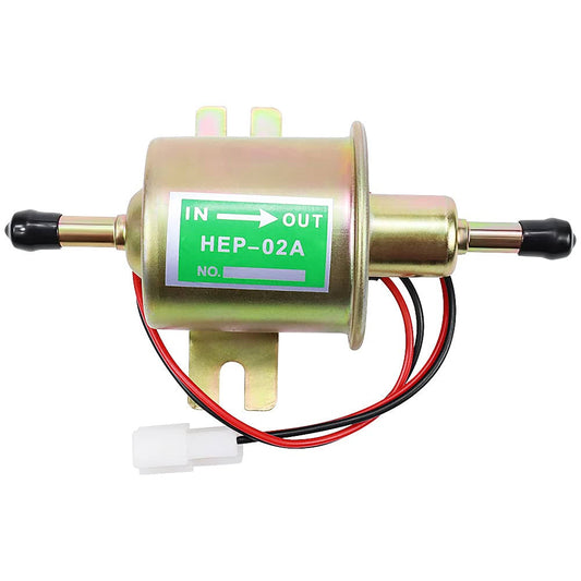 12V Low Pressure Universal Heavy Duty Gas Diesel Inline Electric Fuel Pump HEP-02A 2.5-4 PSI