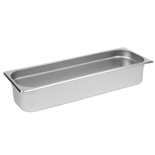 4 Deep Half Size Long Standard Weight Stainless Steel Steam Table / Hotel Pan Anti-Jam