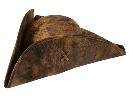 1800s Mens Brown Buccaneer Hat