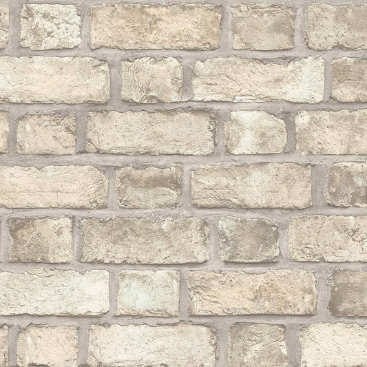 Woolridge Farmhouse Brick 33 x 20.5 Wallpaper Roll Steelside