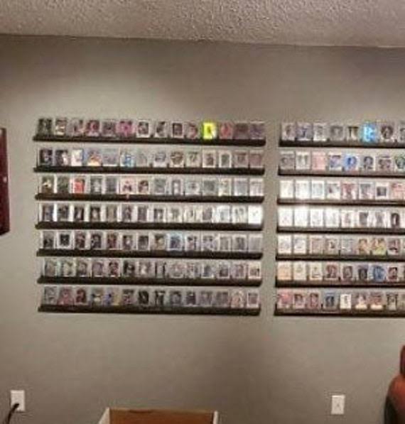 48 Card Display Shelves, football cards, baseball cards, basketball cards