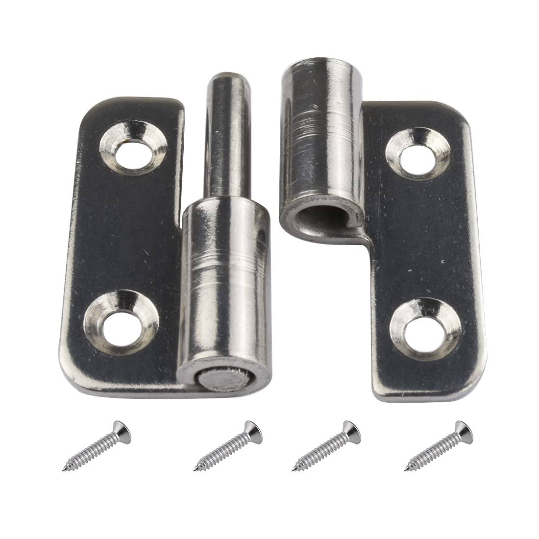 Yxtai 6pcs 15 Detachable Hinge Small Slip Joint Flag Hinges Lift Off Detachable Door Hinges 304 Stainless Steel Left Handed