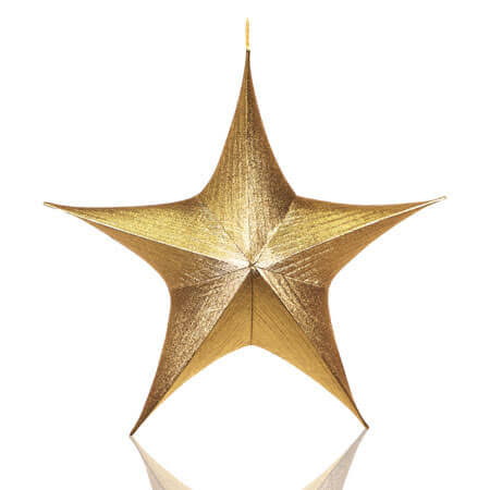 32 Foldable 3D Star - Metallic Gold