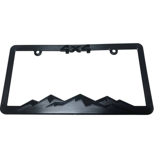 4x4 Blackout Raised Letter License Plate Frame