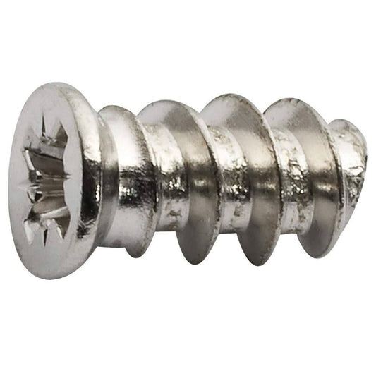 5mm x 11.5 mm Flat Head Pozi Drive Euro Screws, Nickel (100 per Pack)