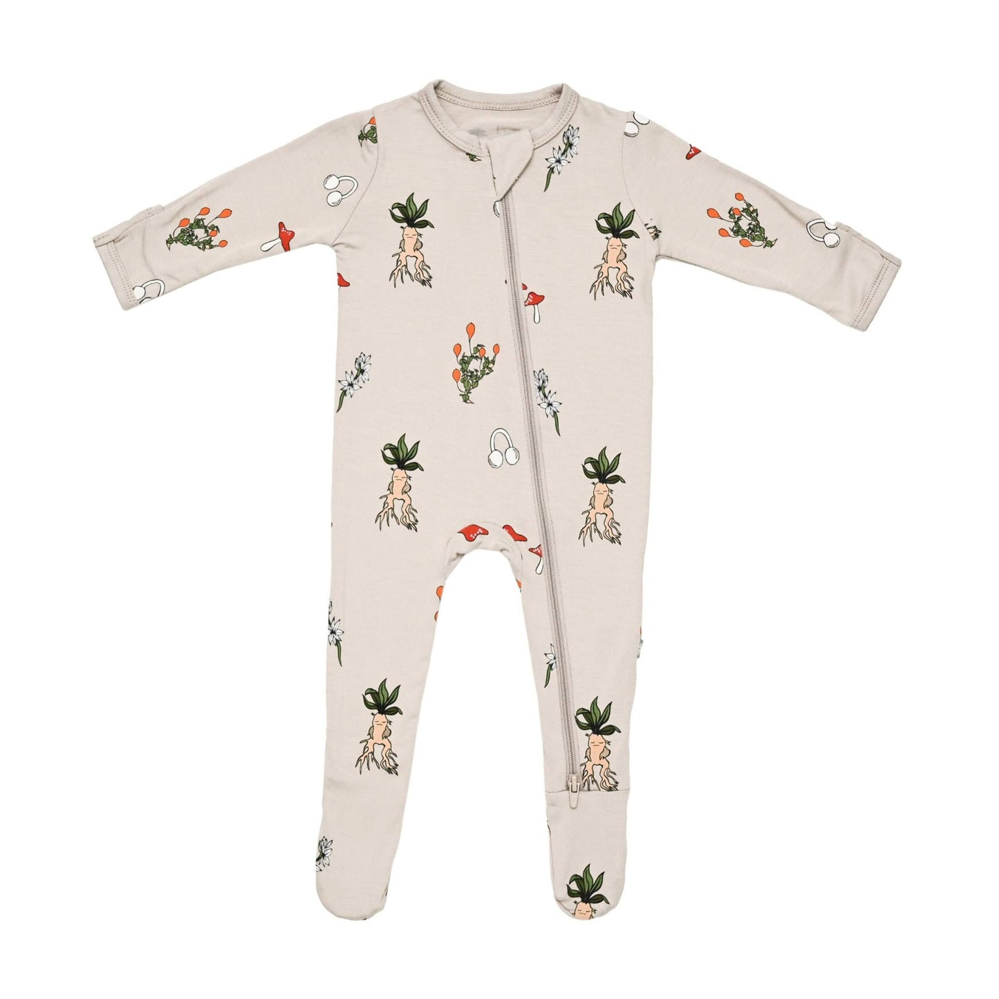 Zippered Footie in Herbology, Herbology / Newborn